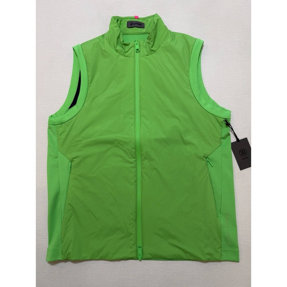 G/FORE The Maverick Hybrid Stretch Golf Vest Lime Men's Size Medium $295